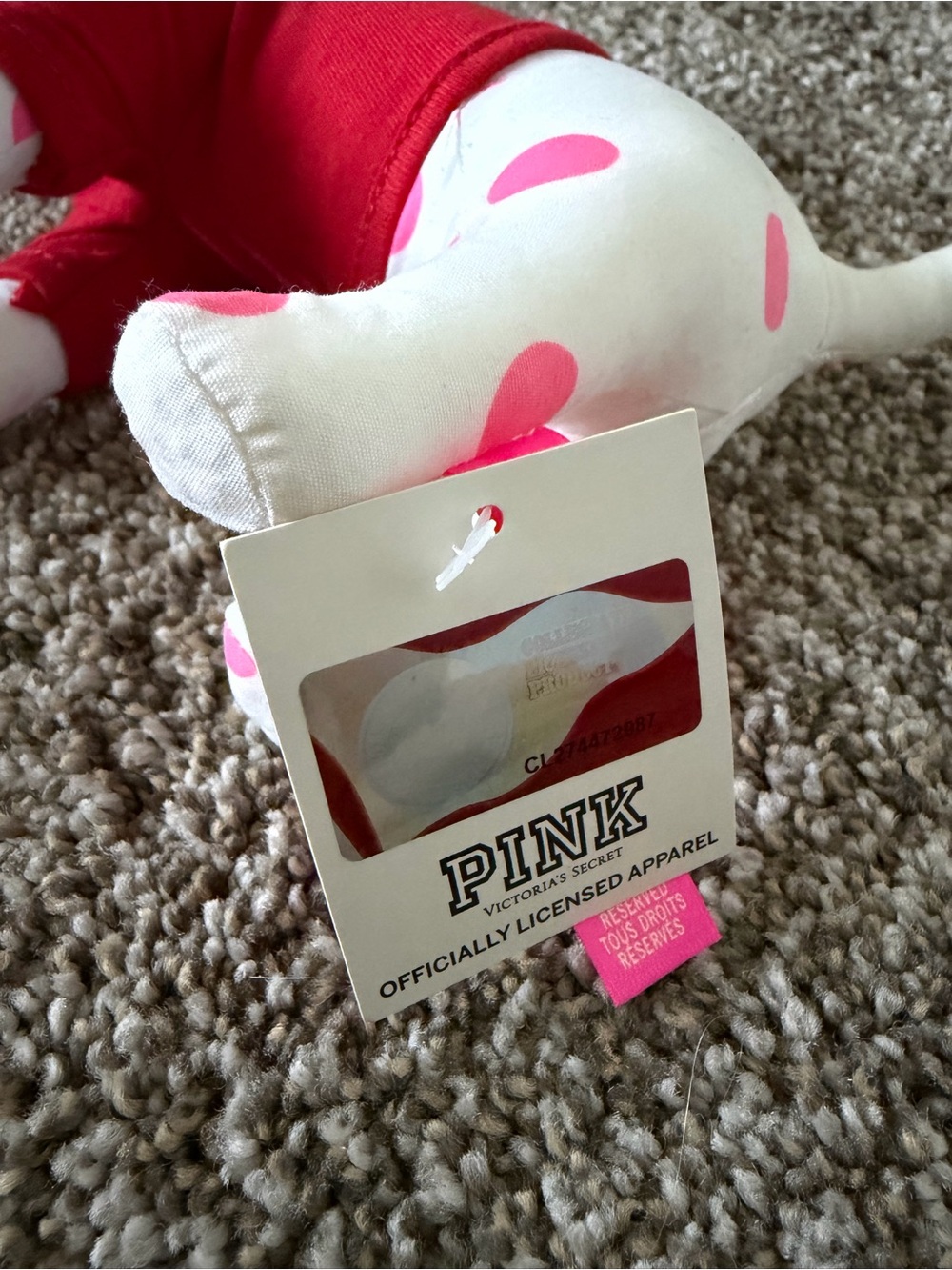 PINK Ohio State Plush Dog - NWT - Picture 4 of 4